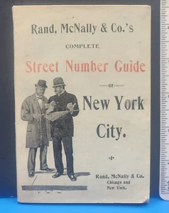 1905 Street Number Guide of New York City Rand & McNally Chicago A2 - Picture 1 of 10