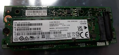 Genuine 2x Cisco S300 PRO M.2 240GB SATA Server SSD w/ SSD Adapter 800-47897-02 - image 1 of 2