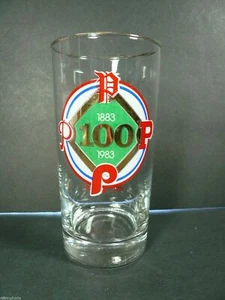 1983 Philadelphia Phillies 100th Anniversary Collectible Glass From Roy Rogers - Picture 1 of 2