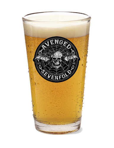 Avenged Sevenfold   Rock & Roll   16oz Pint Beer Glass Pub Barware Seltzer 24