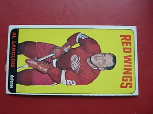HOCKEY CARDS TOPPS 1964-65 TALL BOY AL LANGLOIS   DETROIT RED WINGS - Picture 1 of 2