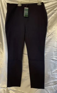 New LAUREN Ralph Lauren Stretch Cotton Blend Ankle Dress Pants Straight Navy 6 - Picture 1 of 15