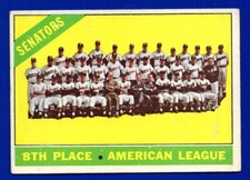 WASHINGTON SENATORS TEAM PHOTO 1966 TOPPS #194 VG-EX