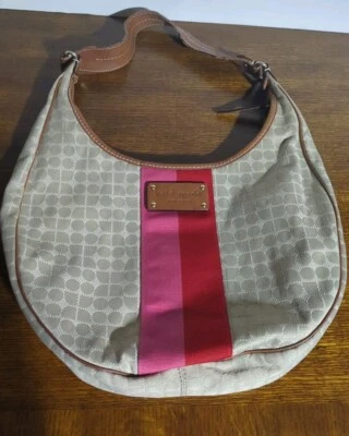 Bolso Hobo KATE SPADE NEW YORK Clásico Rayas Rojo Rosa Rayas Foto 1 de 4