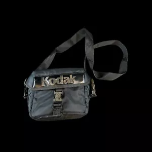 Vintage 80s Kodak Camera Case Black Bag case with Shoulder Strap - Picture 1 of 5