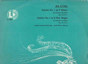 UK 1954 CLASSICAL LP ANNIE D'ARCO (PIANO) JACQUES LANCELOT (CLARINET) : BRAHMS - Foto 1 di 6