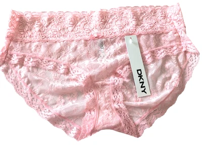 DKNY® Mujer MEDIANO Bragas Bikini ROSA Encaje #543000 Nuevo Foto 1 de 4