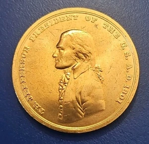 1801 Jefferson President of the Peace & Friendship (33 mm) Medaille (M.T.#0046) - Bild 1 von 2
