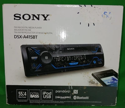 RECEPTOR DE MEDIOS DIGITALES SONY DSX-A415BT EN TABLERO ESTÉREO DE COCHE DIENTE AZUL Foto 1 de 4