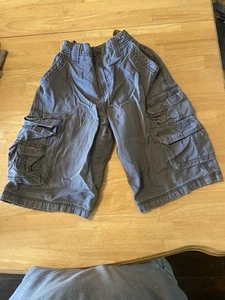 Boys Cargo Shorts Lee Dungarees Grey Stretch Waist With Tie Size13 Regular - Picture 1 of 3