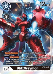Foil BlitzGreymon ST5-13 SR Starter Deck 05: Machine Black Digimon TCG - Picture 1 of 2