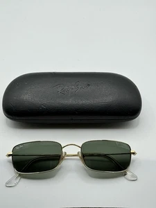 Vintage Ray-Ban Gatsby RB3133 52\19 Unisex Sonnenbrille goldfarbenes Gestell rechteckig Italien - Bild 1 von 17