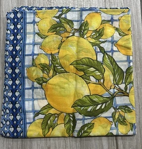 Calypso St. Barth Large Tuscan Lemon Print Embroidered Scarf - Picture 1 of 4