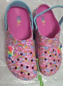 Crocs X Lisa Frank Classic Clog  Taffy Pink Rainbow Unicorn Unicorn Sz L/13 M/11 - Picture 1 of 4