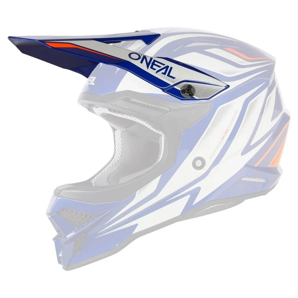 O'Neal 3 SRS Vertical V.23 Helmet Visor/Peak Blue/White - Image 1 of 1