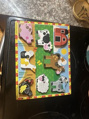 Коренастые головоломки с животными, автомобилями, цифрами и т. д., включая некоторые Melissa & Doug - Изображение 1 из 4