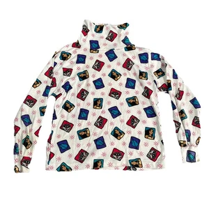 Vintage Disneys Pocahontas Girls Turtleneck Shirt SZ S Made In USA AOP Youth Kid - Picture 1 of 21