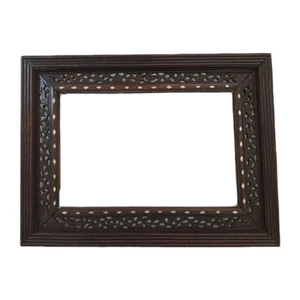 Cornice Antico Art Deco Legno Lavorato, Cornice Foto O Quadro Telaio Decorativo - Imagen 1 de 9