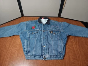 VINTAGE AVIREX DENIM JACKET Mother's Edition US Army Air Forces Size 40 Womans L - Picture 1 of 16