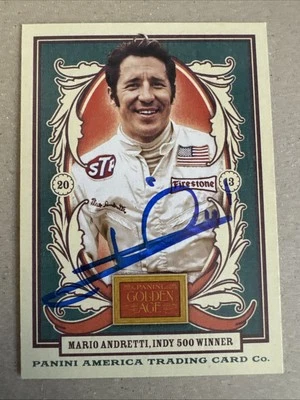2013 Panini Golden Age #75 Mario Andretti Racing Indy 500 AUTOGRAPHED SIGNED - Image 1 of 2