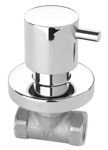 Valvola di intercettazione design 1/2" i. ottone cromato qualità durevole rivenditore - Foto 1 di 2