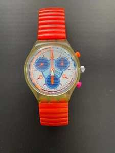 swatch Swiss Watch Chrono 1994 orange - Picture 1 of 2