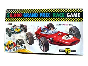 Vintage $8,000 Grand Prix Race Board Game (1960’s) A PlayJoy Product - Foto 1 di 4