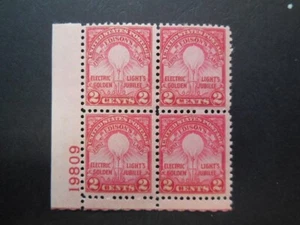 #655 2c Edison Plate Block #19806 MNH OG F/VF CV $70 "Includes New Mount" #1 - Picture 1 of 3