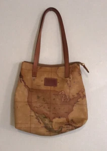 Alviero Martini 1a Classe Schultertasche - Weltkarte USA - Bild 1 von 9