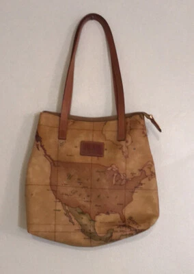 Bolso de Hombro Alviero Martini Clase 1a - Mapa del Mundo EE. UU. Foto 1 de 4