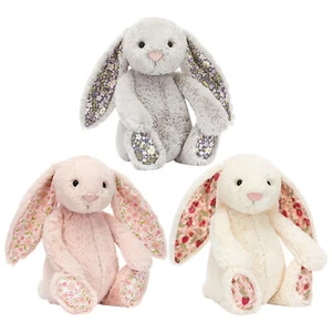 Flower Cloth Beige Bonnie Rabbit Jelly Cat Plush Toy Rabbit Doll 12.2inch - Picture 1 of 15