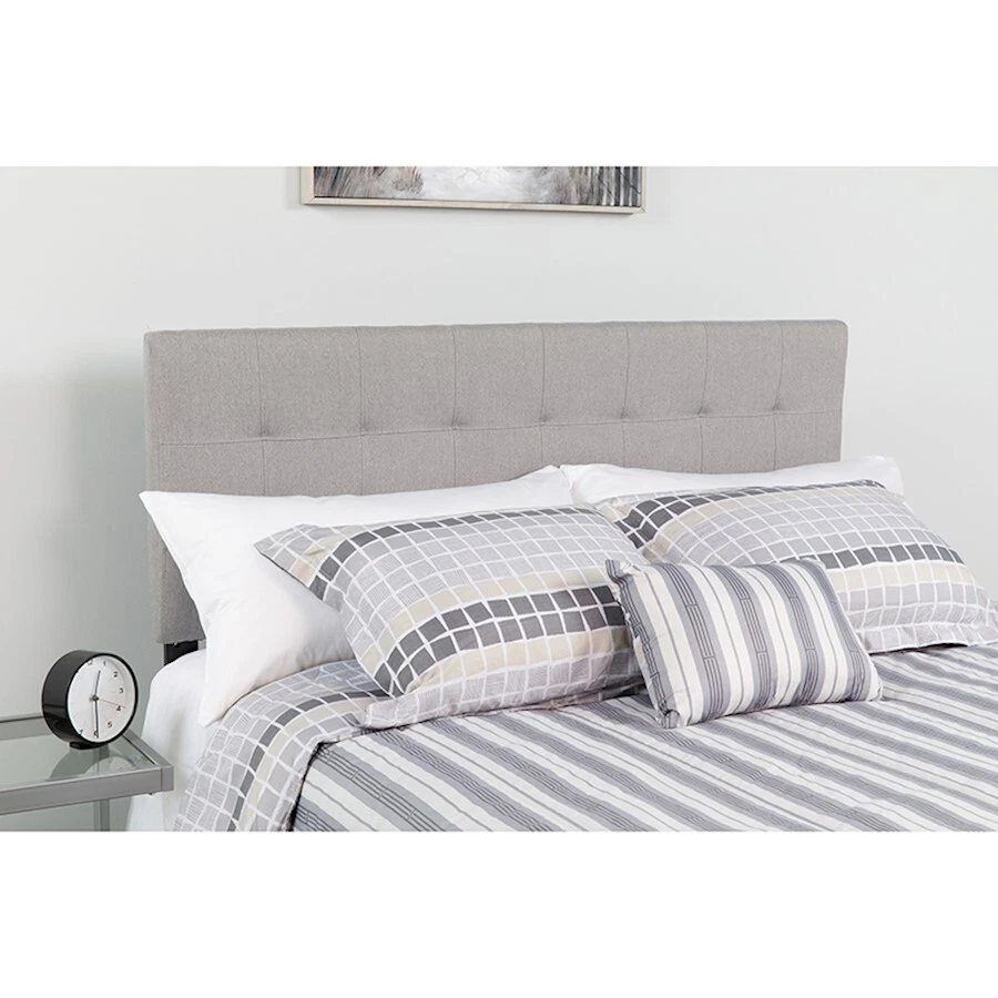 Cabecero doble Flash Furniture Bedford, gris claro - HG-HB1704-T-LG-GG Foto 1 de 1
