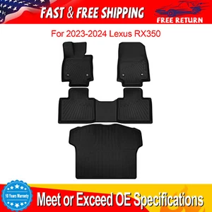 FLOOR/TRUNK MAT ALL WEATHER TPE 3D REAR CARGO CARPET FITS 2023-2024 LEXUS RX350 - Picture 1 of 11