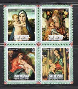 AITUTAKI COOK ISLANDS STAMPS BLOCK MINT HINGED LOT 1665AJ - Picture 1 of 1