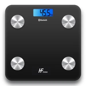 Escala inteligente digital HFitness 180 kg Bluetooth IBM para peso corporal negra 8028-B N - Imagen 1 de 4