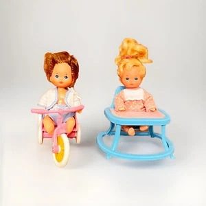 Mattel Barbie Heart Family Baby Toddler Twins Boy Girl Dolls With Chair And Cart - Picture 1 of 7