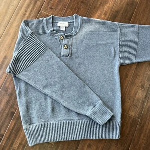 Suéter de algodón Henley de colección Eddie Bauer para hombre cuello grande con botones hecho en Australia - Imagen 1 de 8