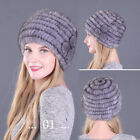 2023 Luxury Handmade Women's Real Mink Fur Winter Keep Warm Knit Hat Outdoor Hat