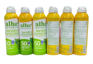 Alba Botanica Sensitive Sunscreen SPF 50 Clear Spray (6oz/170g) Lot Of 6, New - Picture 1 of 1