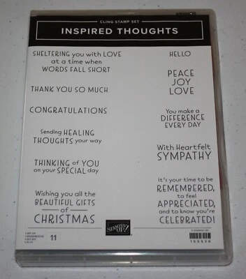 Estampación Retirada Adhesivo Acrílico PENSAMIENTOS INSPIRADOS Navidad Simpatía Felicidades Foto 1 de 2