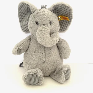 Steiff Soft Cuddly Friends Ella Elephant Light Gray Textured Ears & Feet 12” - Picture 1 of 13