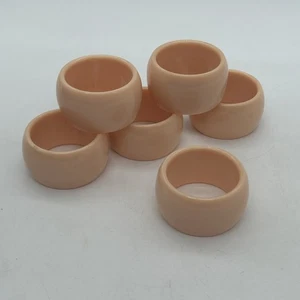 Servilleteros Retro MCM 80 Rosa Melocotón Set 6 Mediados de Siglo Moderno - Imagen 1 de 8