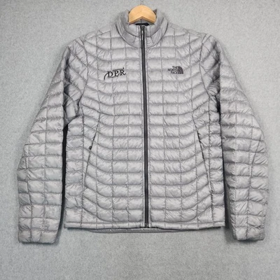 North Face Thermoball Eco Puffer Jacket Mens Small Silver Gray Trekker Hiking - Image 1 of 4