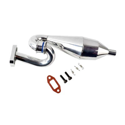 Aluminum Alloy 15004 Exhaust Pipe Replacements for HSP 94054 1/5 RC Hobby Car - Image 1 of 3