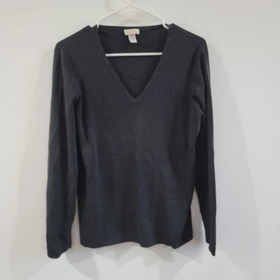 Suéter Chicos Mujer Talla Mediana Gris Mezcla Seda Gris Minimalista Carrera Oficina Foto 1 de 4