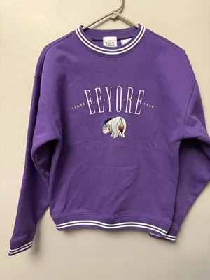 Suéter feminino Disney Winnie the Pooh Eeyore roxo gola redonda tamanho XS - Imagem 1 de 3