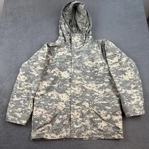 Tru-Spec Parka Jacket Mens Medium Regular Gray Digital Camo Hooded ECWCS Nylon - Picture 1 of 9