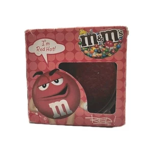 M&M's Red Character Scented Candle Cinnamon Scent I'm Red Hot Collectible Box - Picture 1 of 5