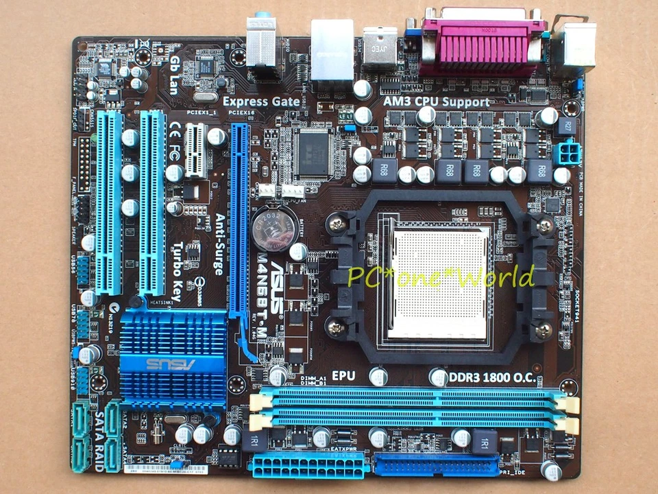 ASUS M4N68T-M motherboard Socket AM3 DDR3 NVIDIA Geforce 7025 100% working - Image 1 of 1