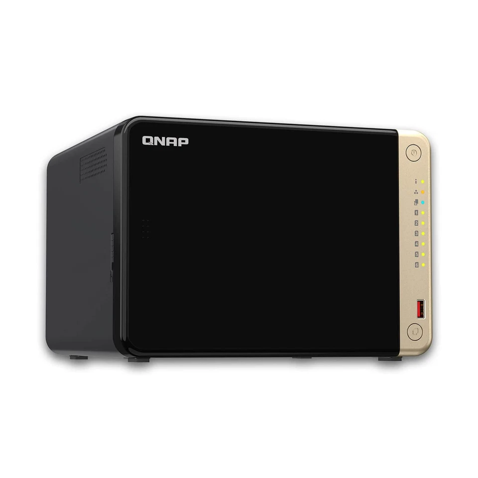 QNAP TS-664-8G   6-Bay, Intel Quad-core CPU, 2 x M.2 Slots, 2.5GbE Desktop NAS,  - Image 1 of 4